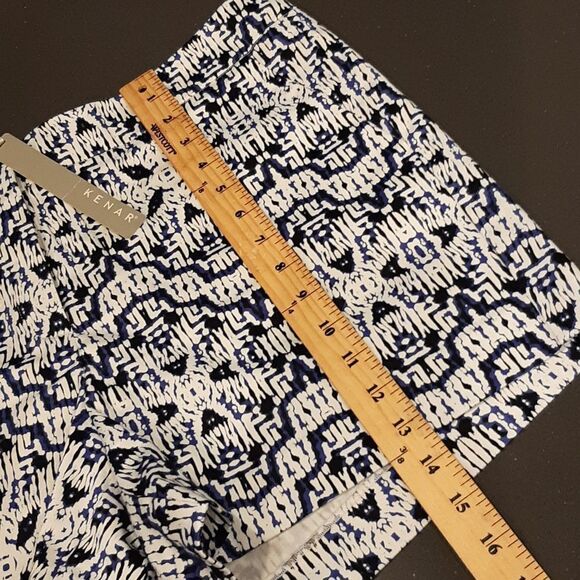 Kenar White Shorts with Blue Print - Picture 7 of 11